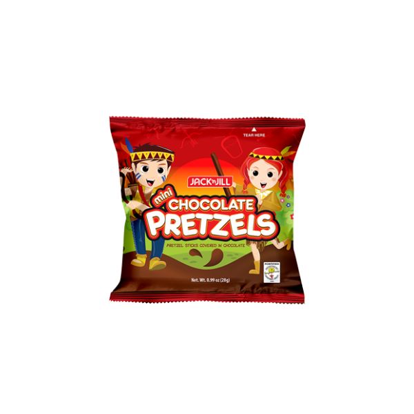 Jack 'n Jill Mini-Chocolate Pretzels 28g