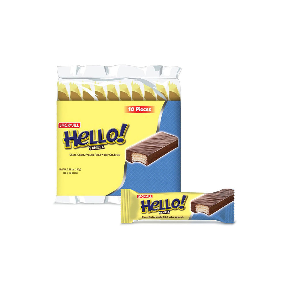 Hello! Coated Vanilla Wafer 15g x 10
